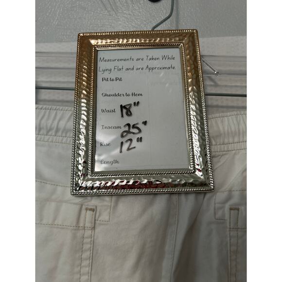 Nautica Women's White Wide Leg Baggy Cropped Drawstring Casual Pants Size XXL - Picture 8 of 9